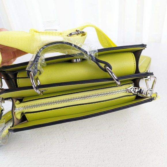 Steve Madden Cyber Lime Green Bevelyn Satchel NWT Bag - Picture 9 of 11